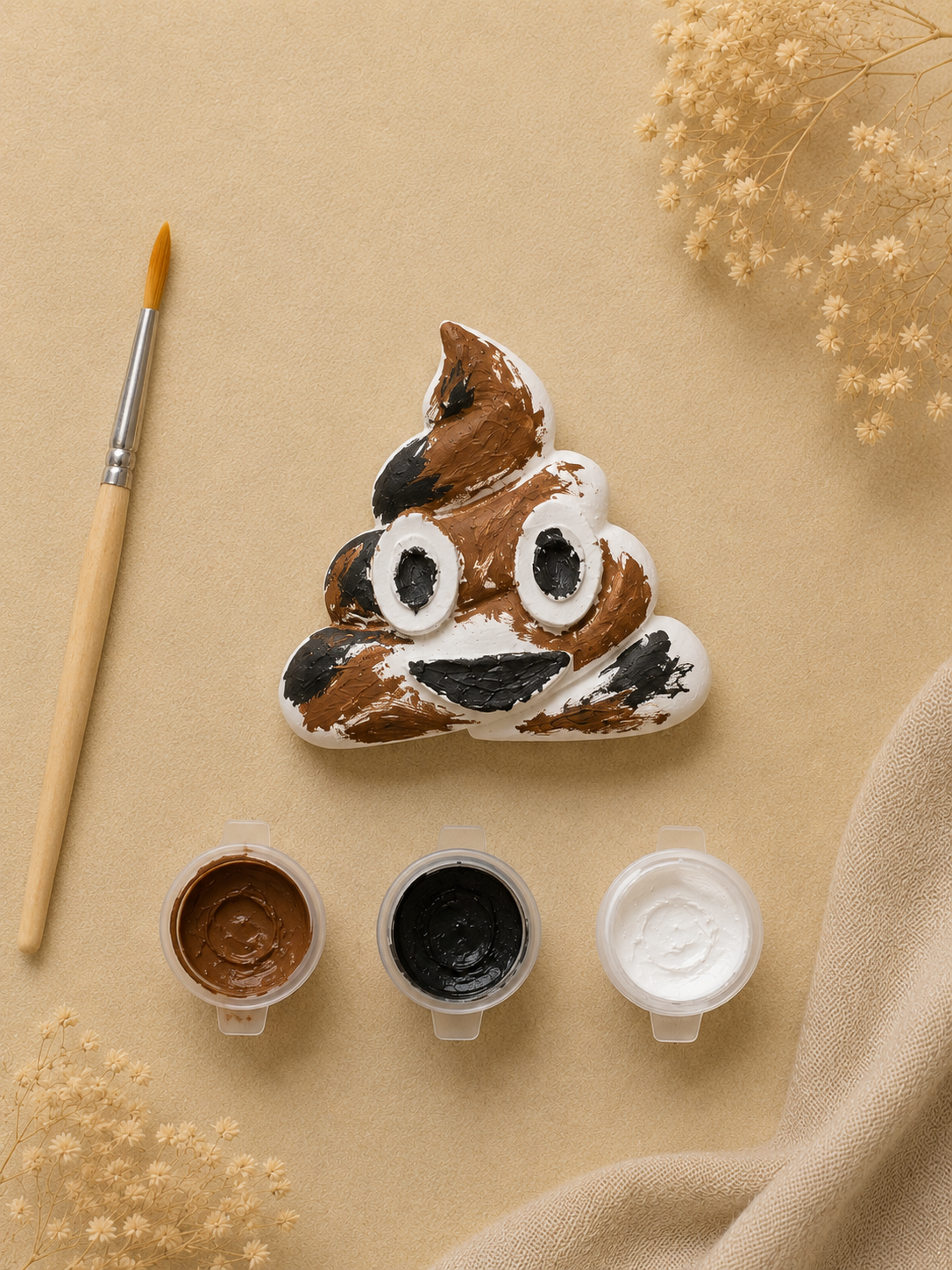 Paint Your Own Poop Emoji Plaster Kit