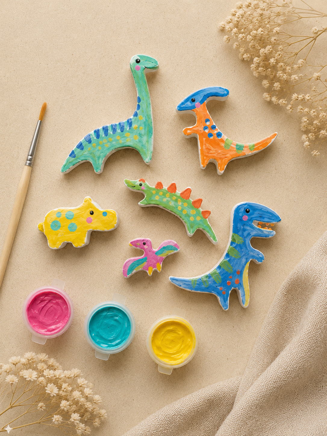 Paint Your Own Dino Buddies