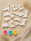 Personalized Dinosaur Birthday Party Favor Paint Kit | 12-Piece Set